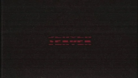 Retro videogame SERVER word text computer old tv glitch interference noise Video stock 88522461