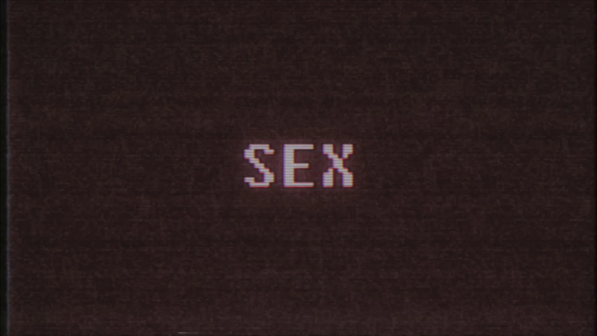 retro videogame SEX word text computer tv glitch interference noise screen