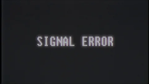 Retro videogame SIGNAL ERROR text computer old tv glitch interference noise Stock Footage 87217253
