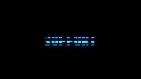 Retro videogame SUPPORT word text computer old tv glitch interference noise Stock Footage 88522659