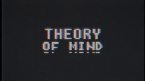 Retro videogame THEORY OF MIND text computer old tv glitch interference noise Stock Footage 88621338