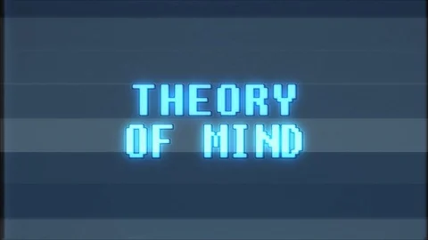 Retro videogame THEORY OF MIND text computer old tv glitch interference noise 動画素材 88621499