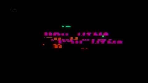 Retro videogame you win text on old tv glitch interference screen ... New Stock Footage
