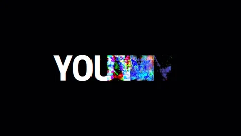 Retro videogame YOU WIN! text computer old tv glitch interference noise screen Stock Footage 103050249
