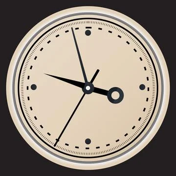 Retro-vintage-analog-clock-face-gauge Stock Illustration