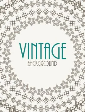 Retro Vintage Background Template Vector Illustration Stock Illustration