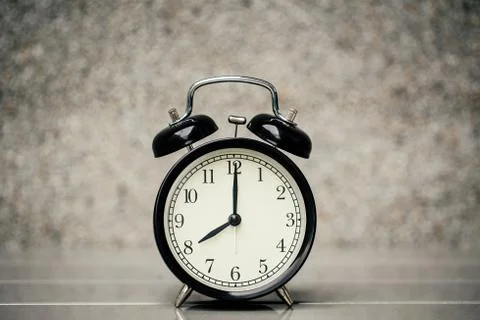 Retro vintage clock at 8 o'clock Stock Photos