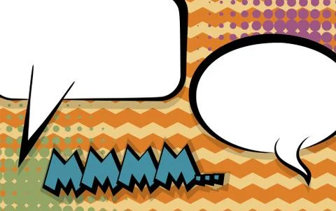 Retro vintage empty speech bubble Stock Illustration