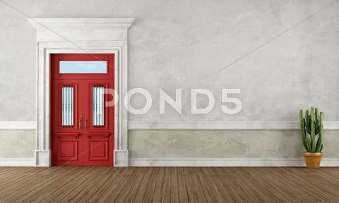 Retro vintage entrance Stock Illustration