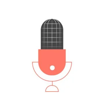 Retro vintage microphone. Stockillustratie