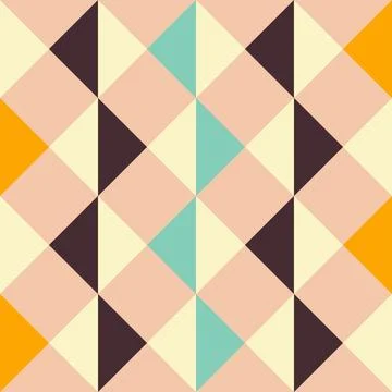 Retro vintage Mid Century pattern in 70s style. Vector illustration イラスト素材