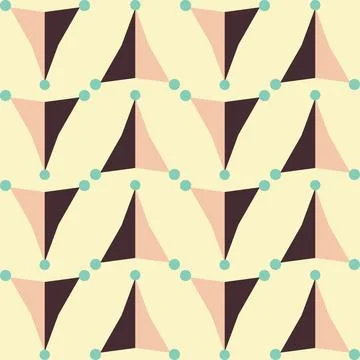 Retro vintage Mid Century pattern in 70s style. Vector illustration Stock Illustration