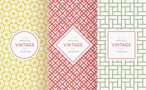 Retro vintage seamless pattern Stockillustratie