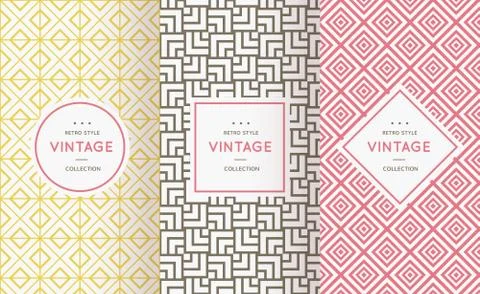 Retro vintage seamless pattern Stock Illustration