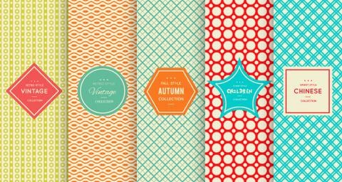 Retro vintage seamless pattern Illustrazione stock