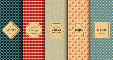 Retro vintage seamless pattern Stock Illustration