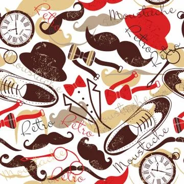 Retro vintage seamless pattern. Stock Illustration