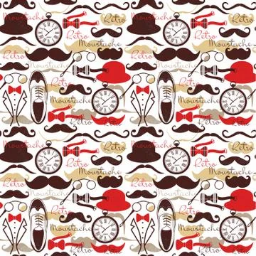 Retro vintage seamless pattern. Stock Illustration