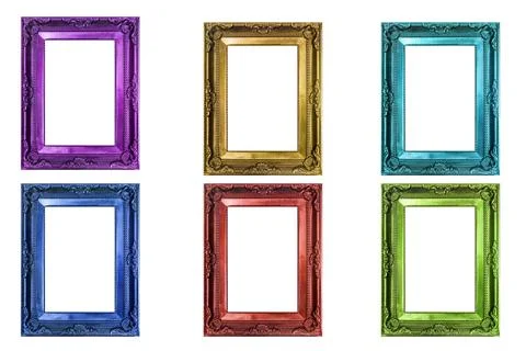 Retro vintage style colored frames for decorating paintings and photographs 스톡 사진