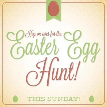 Retro vintage style Easter card in vector format. Stock Illustration