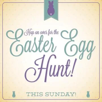Retro vintage style Easter card in vector format. Stock Illustration
