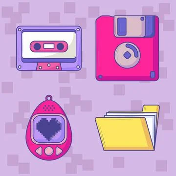 Retro vintage tech Stock Illustration