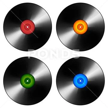 Retro Vinyl Disc Version 2018 Stock Illustration