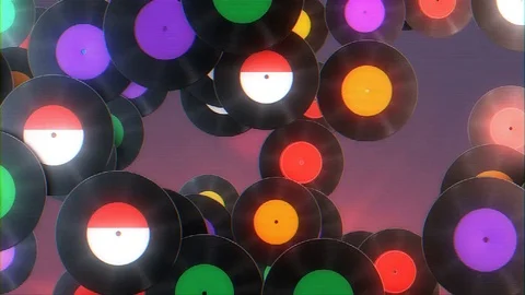 Retro vinyl player background Video stock 72415269