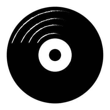 Retro vinyl record icon Stock Illustration
