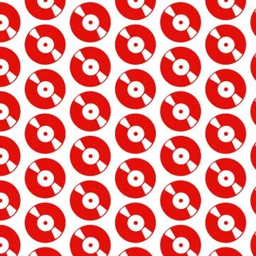 Retro vinyl record icon pattern background Stock Illustration