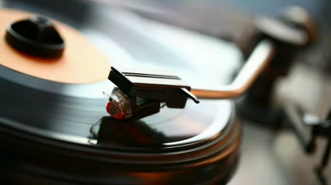Retro vinyl turntable Stock Footage 770743