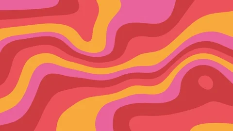 Retro Wallpaper Psychedelic Wave Pattern Animation Moving Texture Stock Footage 247456446