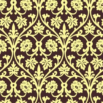 Retro wallpaper seamless Stock Illustration