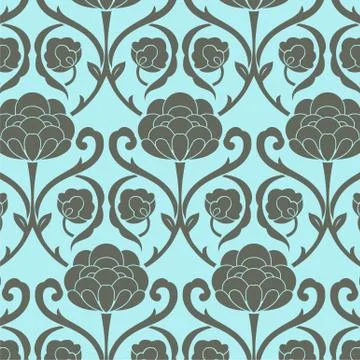 Retro wallpaper seamless Stock Illustration