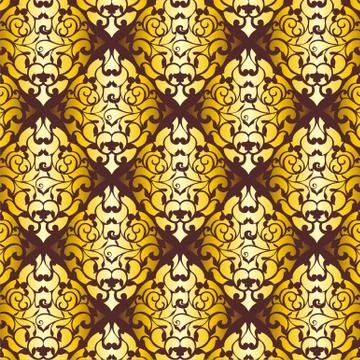 Retro wallpaper seamless Stock Illustration