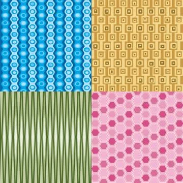 Retro wallpapers Stockillustratie