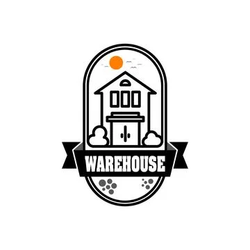 Retro Warehouse Logo Stock Illustration