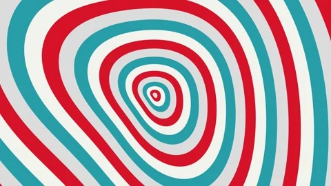 Retro warped concentric circles in red Vídeos de archivo 348269760