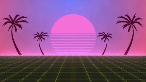 Retro Wave Background 13 動画素材 171234245