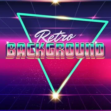 Retro Wave Background Stock Illustration