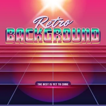 Retro Wave Background Stock Illustration