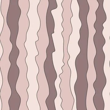 Retro wave creative seamless pattern. Vintage wavy line endless wallpaper. Ab Illustrazione stock