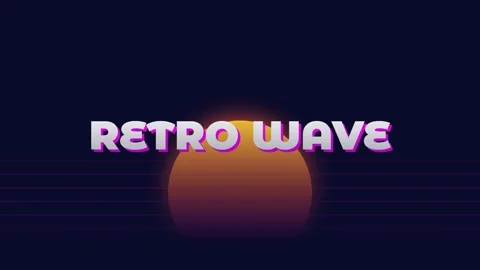 Retro Wave Music Aesthetic Loop: Vibrant Sunset Gradient Logo Background 動画素材 336880109