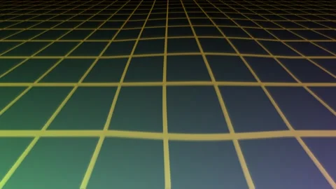Retro wave perspective grid flowing toward horizon Stock Footage 335312769