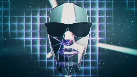 Retro Wave VHS Damage Stylized Illustration Illustrazione stock