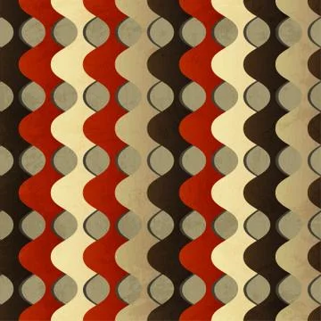 Retro waves seamless pattern with grunge effect Illustrazione stock