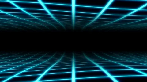 Retro Wavy Grid 80s Synthwave Neon Net Waves in Aesthetic Vaporwave Stock Footage 120965815