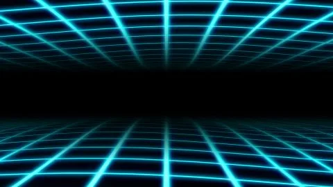 Retro Wavy Grid 80s Synthwave Neon Net Waves in Aesthetic Vaporwave Stock Illustration
