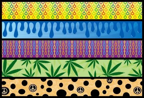 Retro web banners Иллюстрация