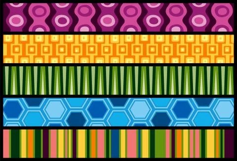 Retro web banners Stock Illustration